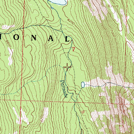Topographic Map of Lion Creek Trail, MT