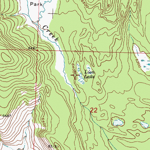 Topographic Map of Lion Lake, MT