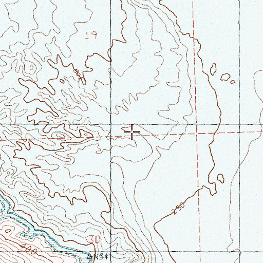 Topographic Map of Lake Mead, NV
