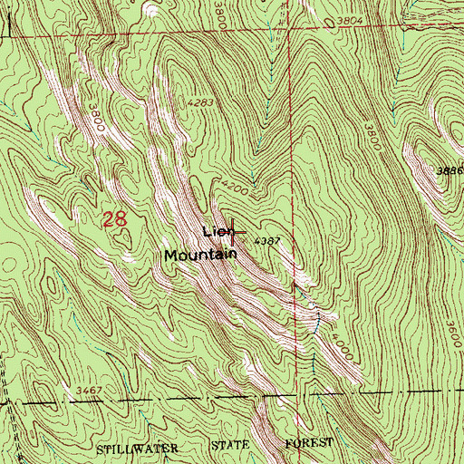 Topographic Map of Lion Mountain, MT