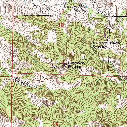 Topographic Map of Liscom Butte, MT