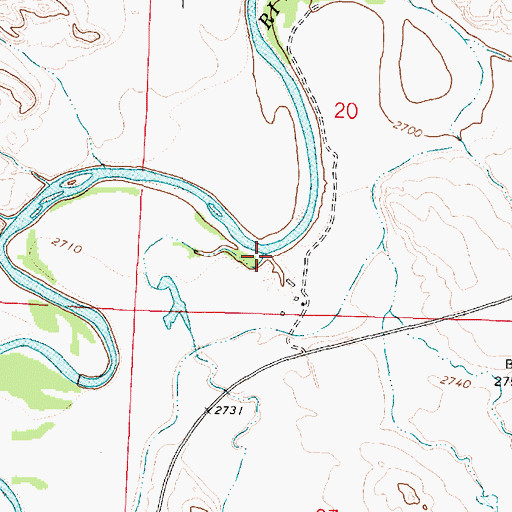 Topographic Map of Liscom Creek, MT