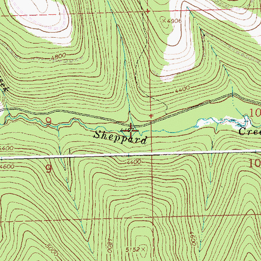 Topographic Map of Listle Creek, MT