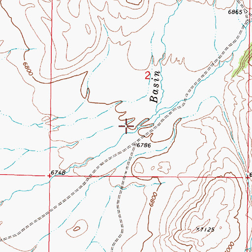 Topographic Map of Little Basin Creek, MT