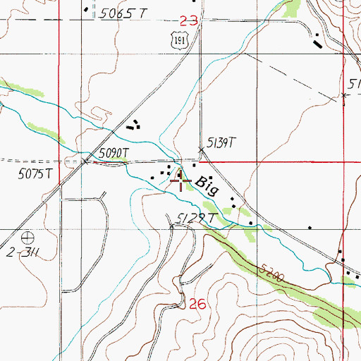 Topographic Map of Little Bear School (historical), MT
