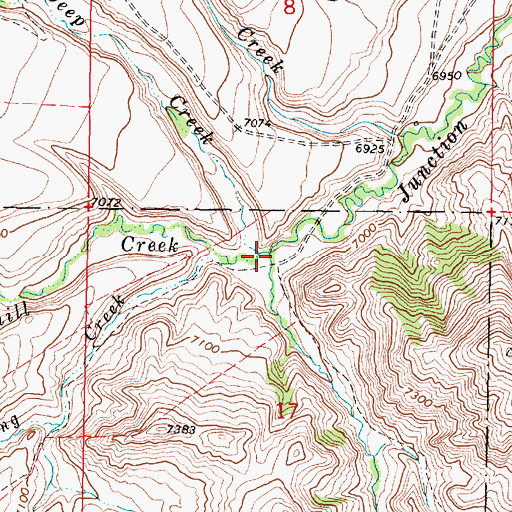 Topographic Map of Little Beaver Creek, MT