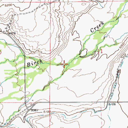 Topographic Map of Little Birch Creek, MT
