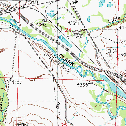 Topographic Map of Little Blackfoot River, MT