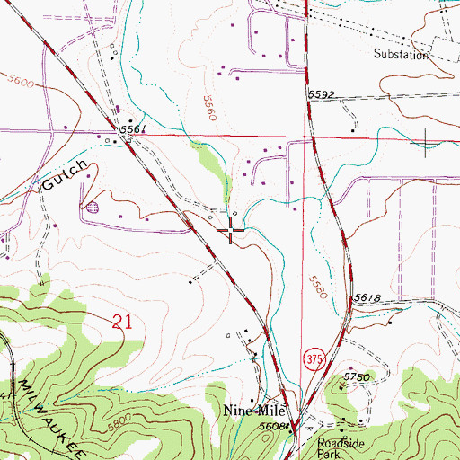 Topographic Map of Little Blacktail Creek, MT
