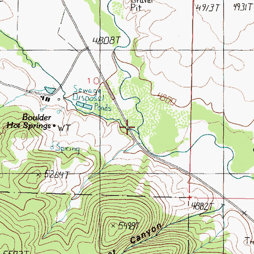 Topographic Map of Little Boulder River, MT