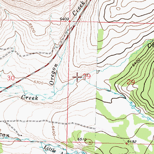 Topographic Map of Little California Creek, MT