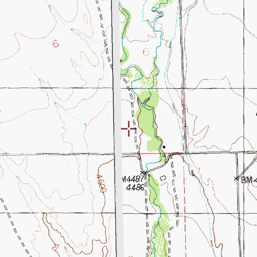 Topographic Map of Little Careless Creek, MT