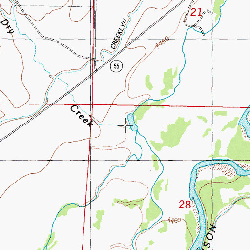 Topographic Map of Little Cherry Creek, MT