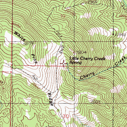 Topographic Map of Little Cherry Creek Springs, MT