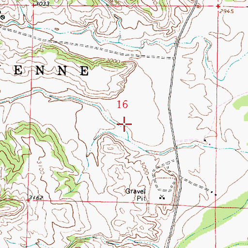 Topographic Map of Little Coyote Coulee, MT