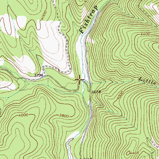 Topographic Map of Little Creek, MT