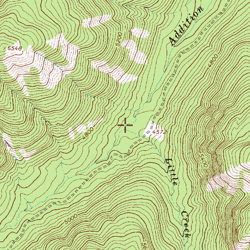 Topographic Map of Little Creek, MT