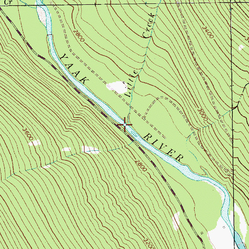 Topographic Map of Little Creek, MT