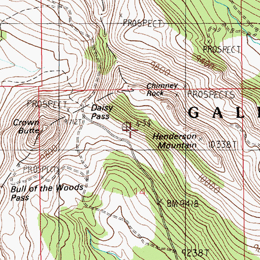 Topographic Map of Little Daisy Mine, MT