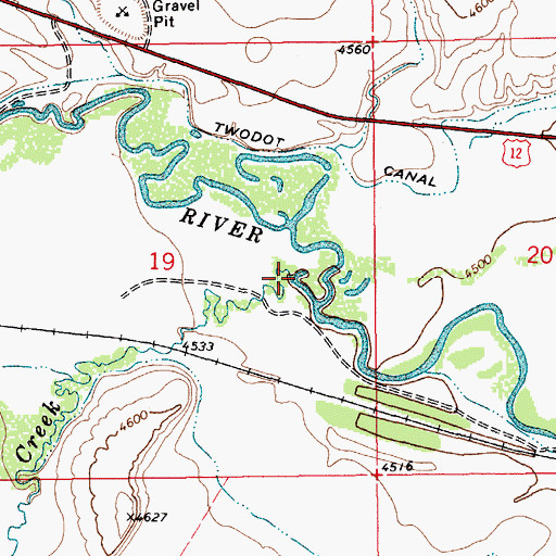 Topographic Map of Little Elk Creek, MT