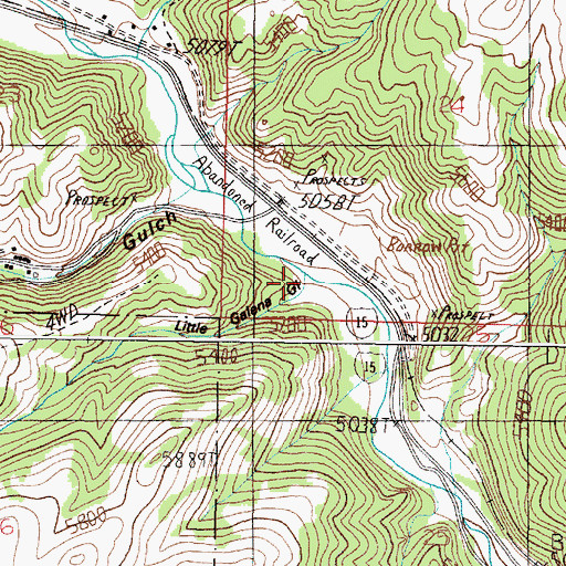Topographic Map of Little Galena Gulch, MT