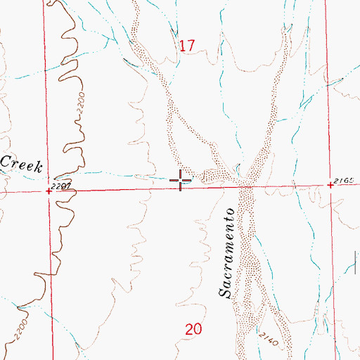 Topographic Map of Meadow Creek, AZ