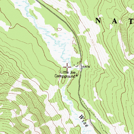 Topographic Map of Little Joe Creek, MT