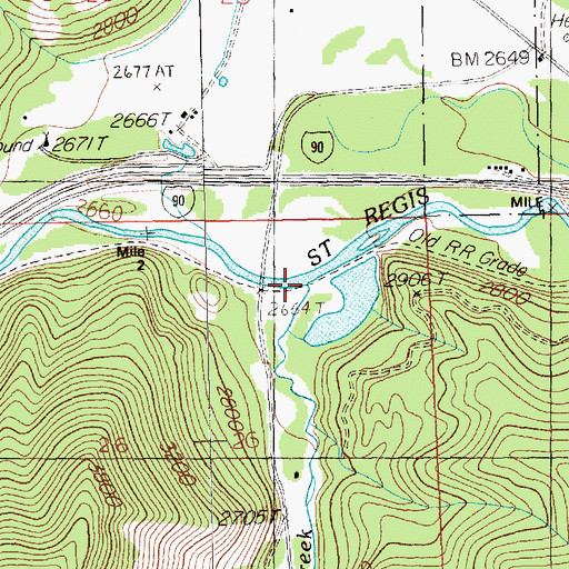 Topographic Map of Little Joe Creek, MT