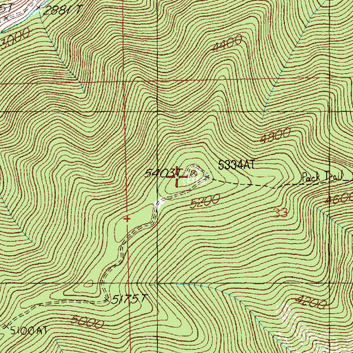 Topographic Map of Little Joe Lookout Station, MT
