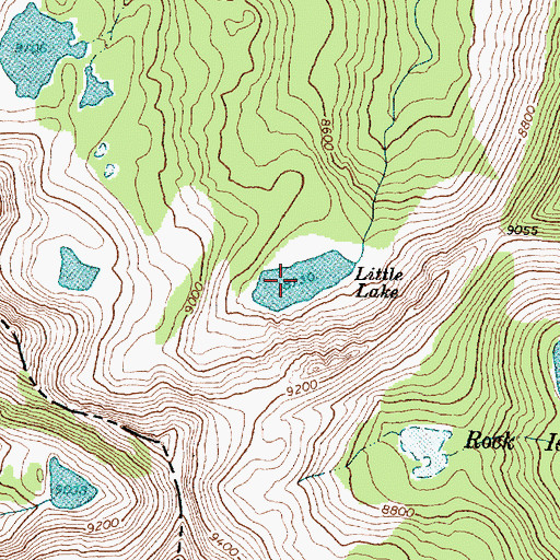 Topographic Map of Little Lake, MT