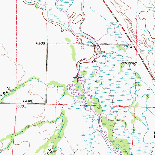Topographic Map of Little Lake Creek, MT