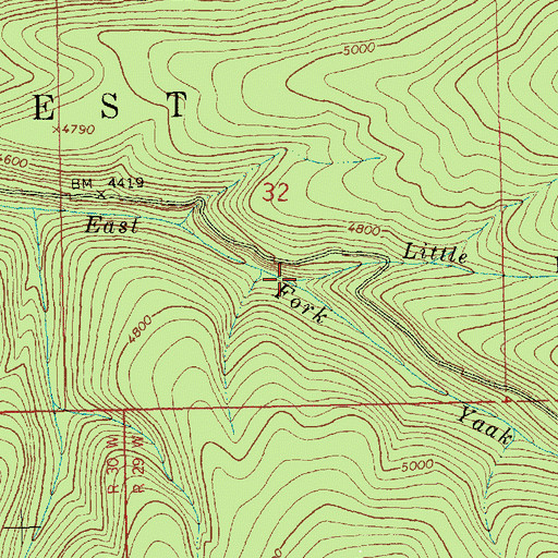 Topographic Map of Little Lime Creek, MT