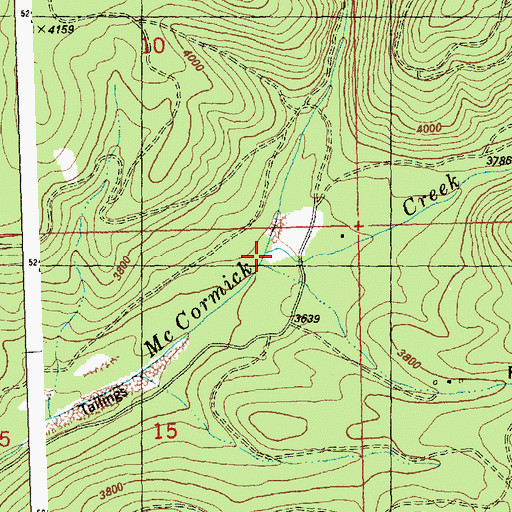 Topographic Map of Little McCormick Creek, MT