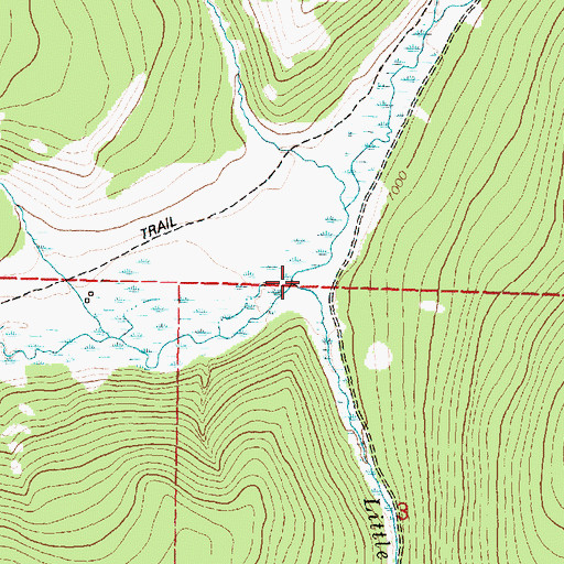 Topographic Map of Little Milk Creek, MT