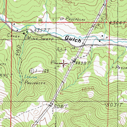 Topographic Map of Little Nellie Mine, MT