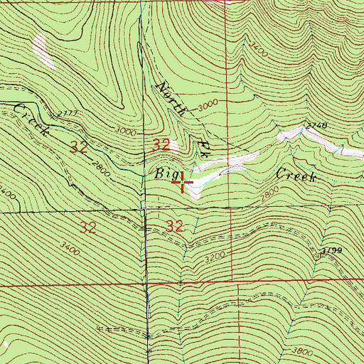 Topographic Map of Little North Fork, MT