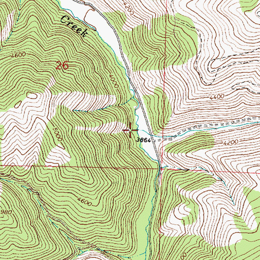 Topographic Map of Little Park Creek, MT