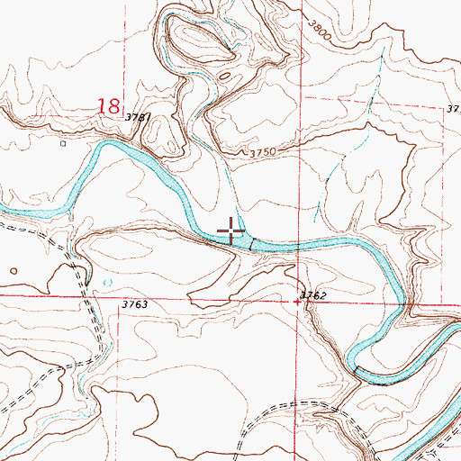 Topographic Map of Little Rock Coulee, MT