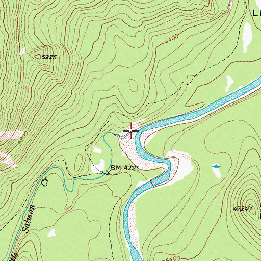 Topographic Map of Little Salmon Creek, MT
