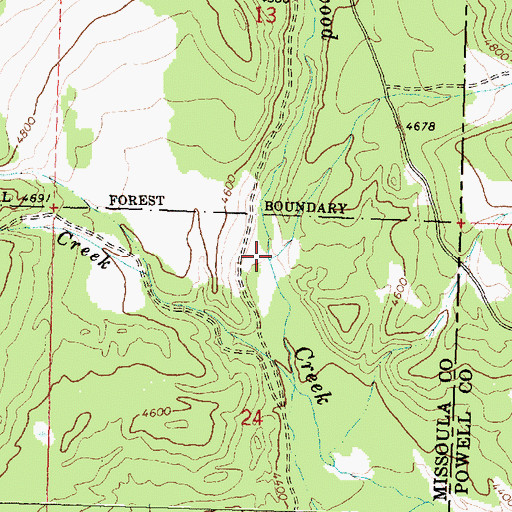 Topographic Map of Little Shanley Creek, MT