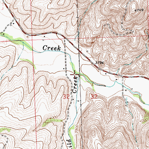 Topographic Map of Little Sleeping Child Creek, MT