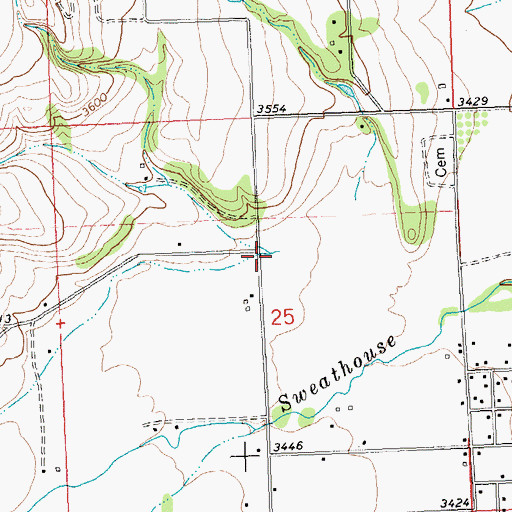 Topographic Map of Little Smith Creek, MT