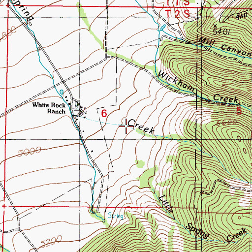 Topographic Map of Little Spring Creek, MT