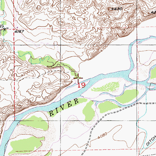 Topographic Map of Little Timber Creek, MT