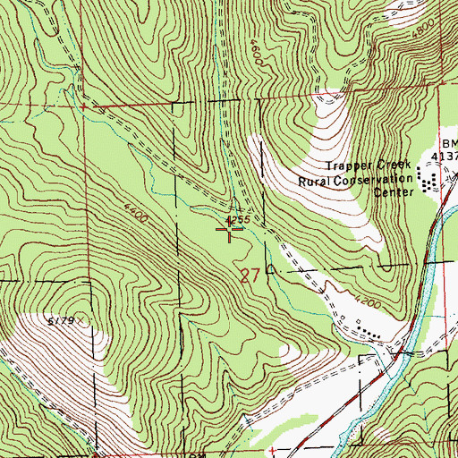Topographic Map of Little Trapper Creek, MT