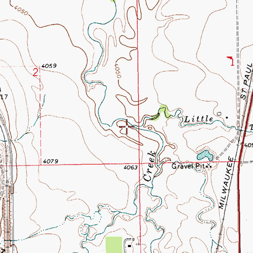 Topographic Map of Little Trout Creek, MT