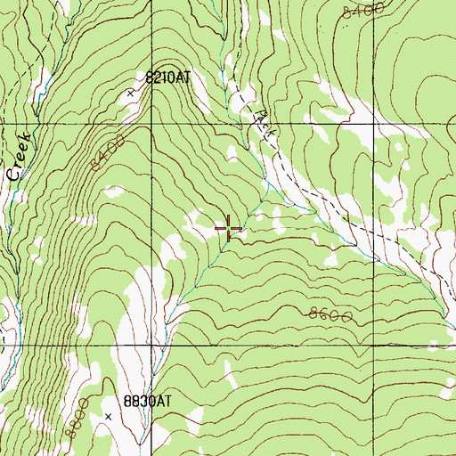 Topographic Map of Little Wapiti Creek Trail, MT