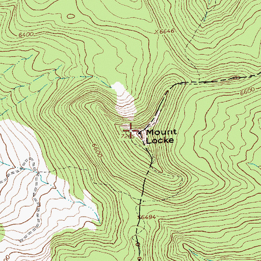 Topographic Map of Mount Locke, MT