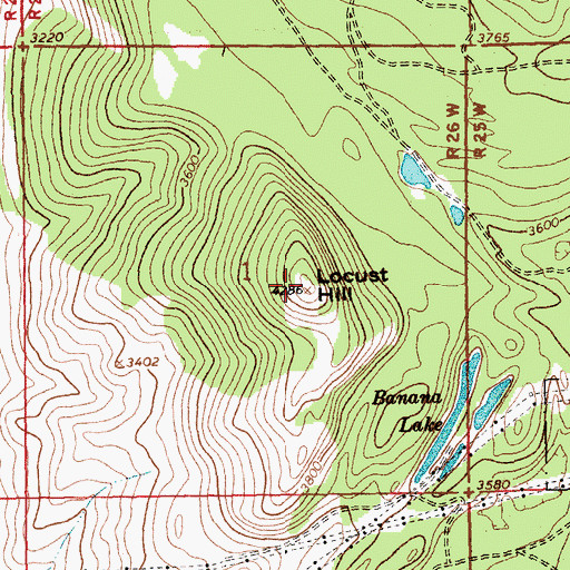 Topographic Map of Locust Hill, MT