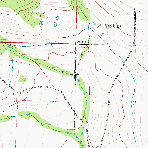 Topographic Map of Lodgepole Creek, MT
